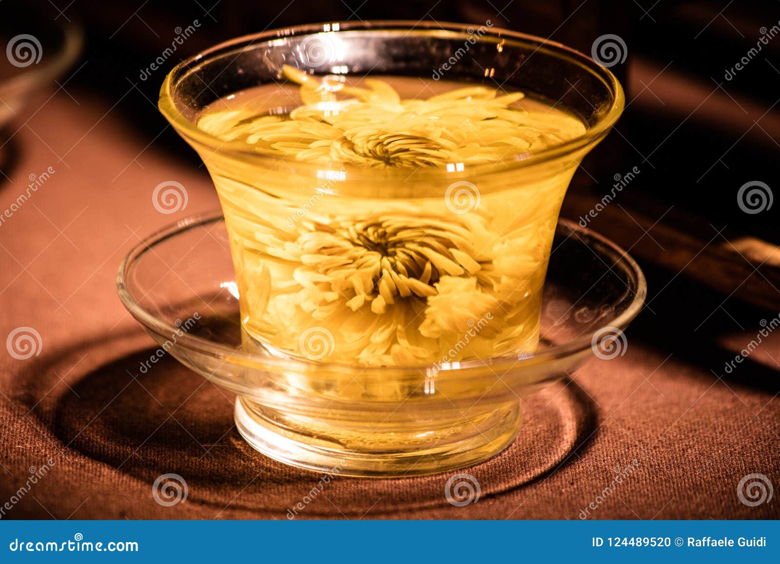Close Up of Chrysanthemum Tea Stock Photo Image of close, liquid