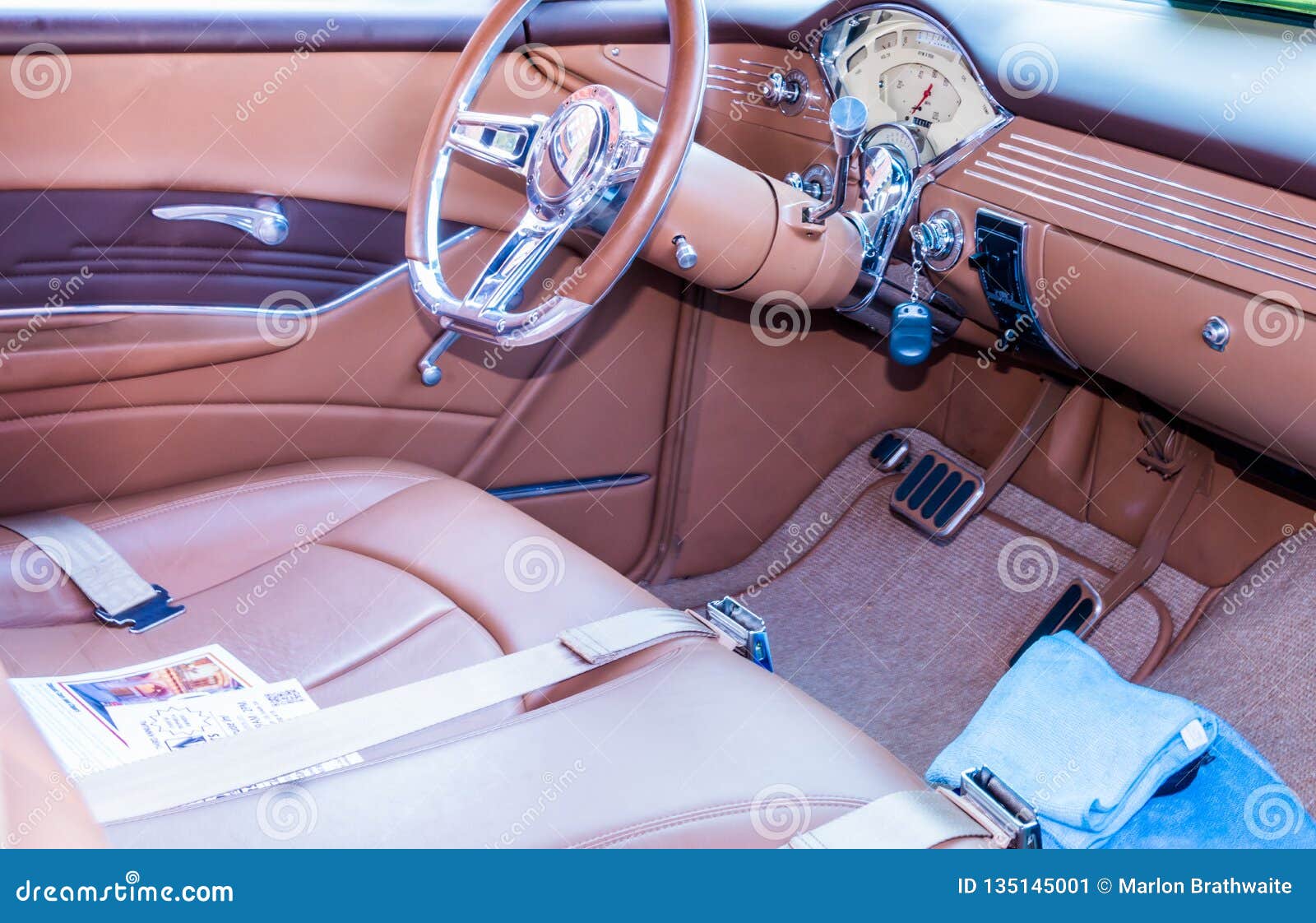 Close Up of a Classic Car Interior Stock Image Image of vintage