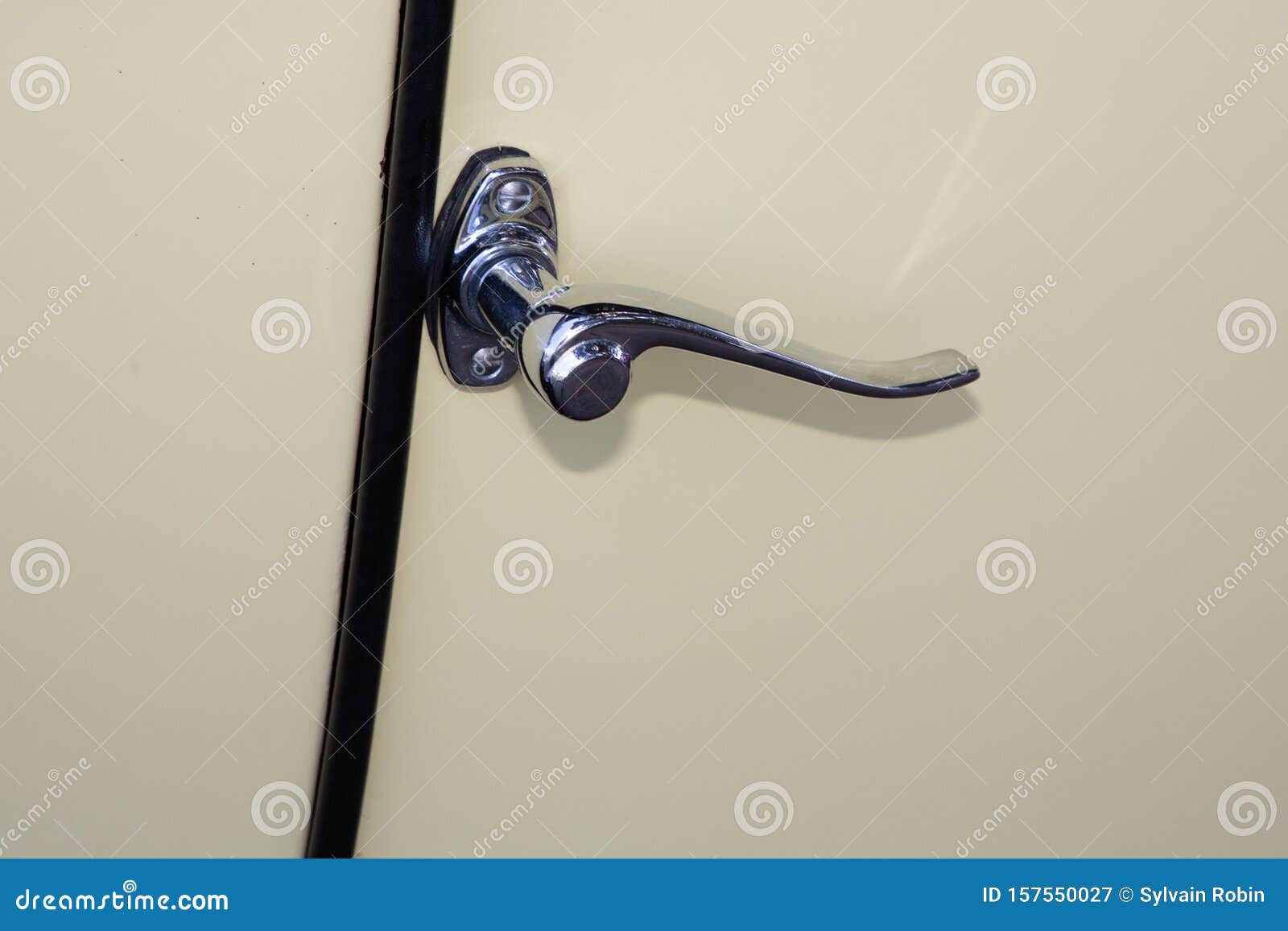 Close Up of a Classic Door Handle Old Car Stock Image Image of detail