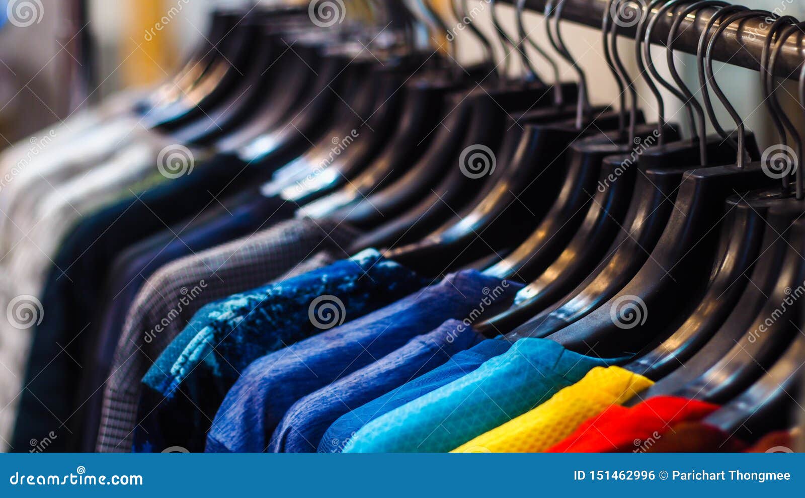 Close Up Clothes Hang on Clothes Rack Stock Photo - Image of high, gift ...