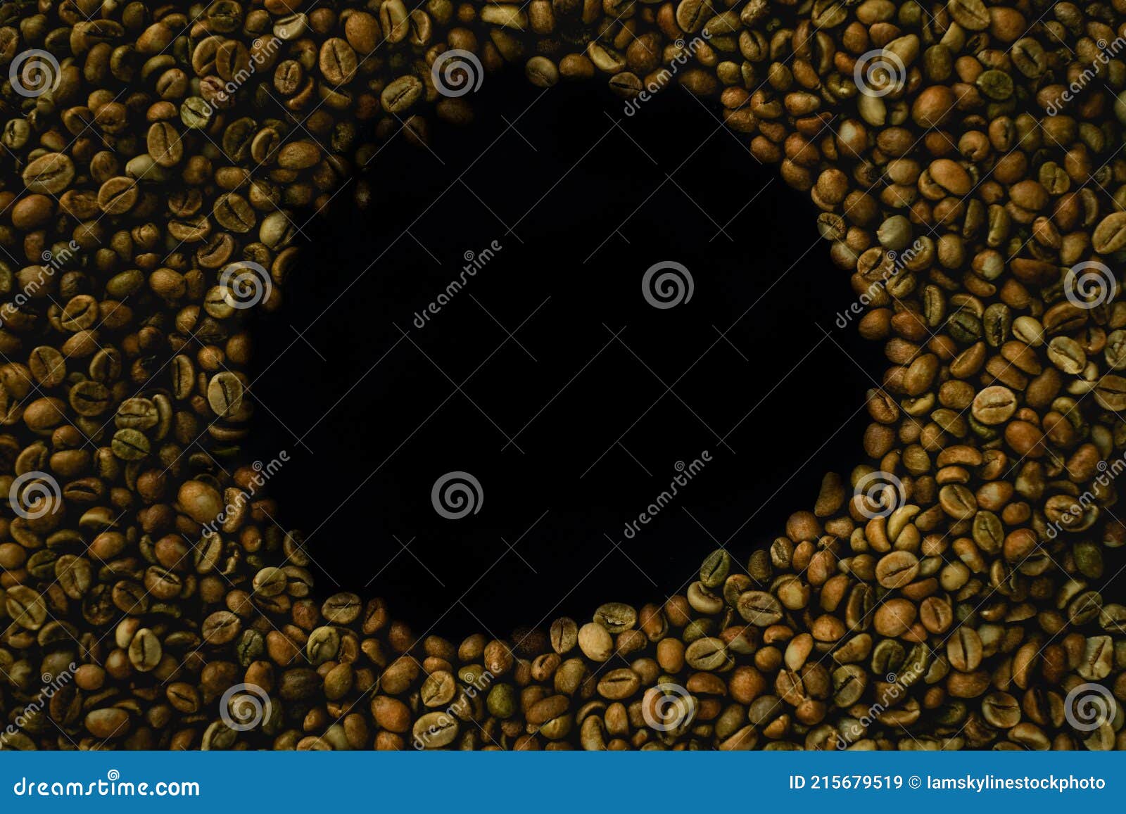 Close Up Coffee Beans Background. Green Bean Coffee Stock Image Image