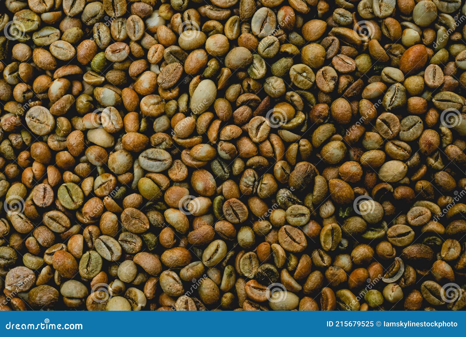 Close Up Coffee Beans Background. Green Bean Coffee Stock Image Image