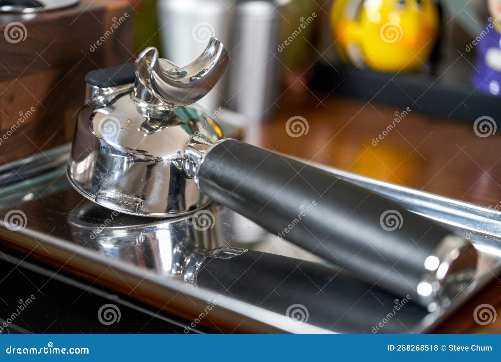 Closeup of Coffee Maker Used by Espresso Machine Stock Photo Image