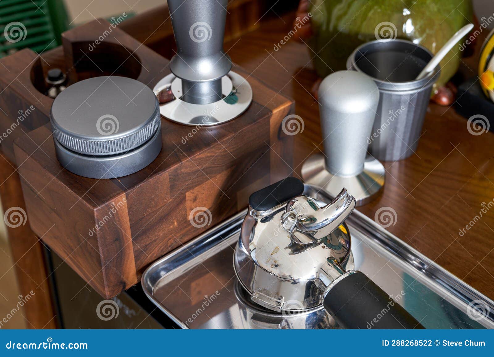 Closeup of Coffee Maker Used by Espresso Machine Stock Photo Image