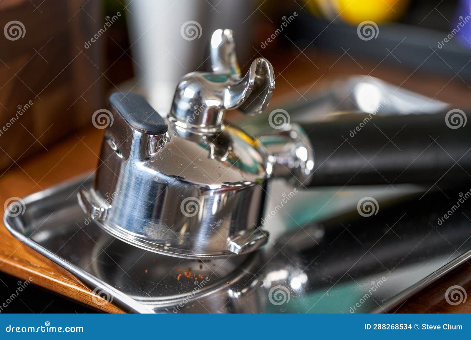 Closeup of Coffee Maker Used by Espresso Machine Stock Photo Image