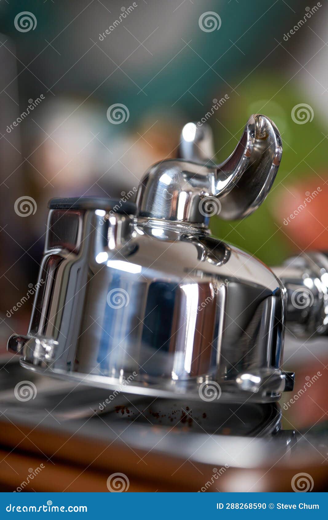 Closeup of Coffee Maker Used by Espresso Machine Stock Photo Image