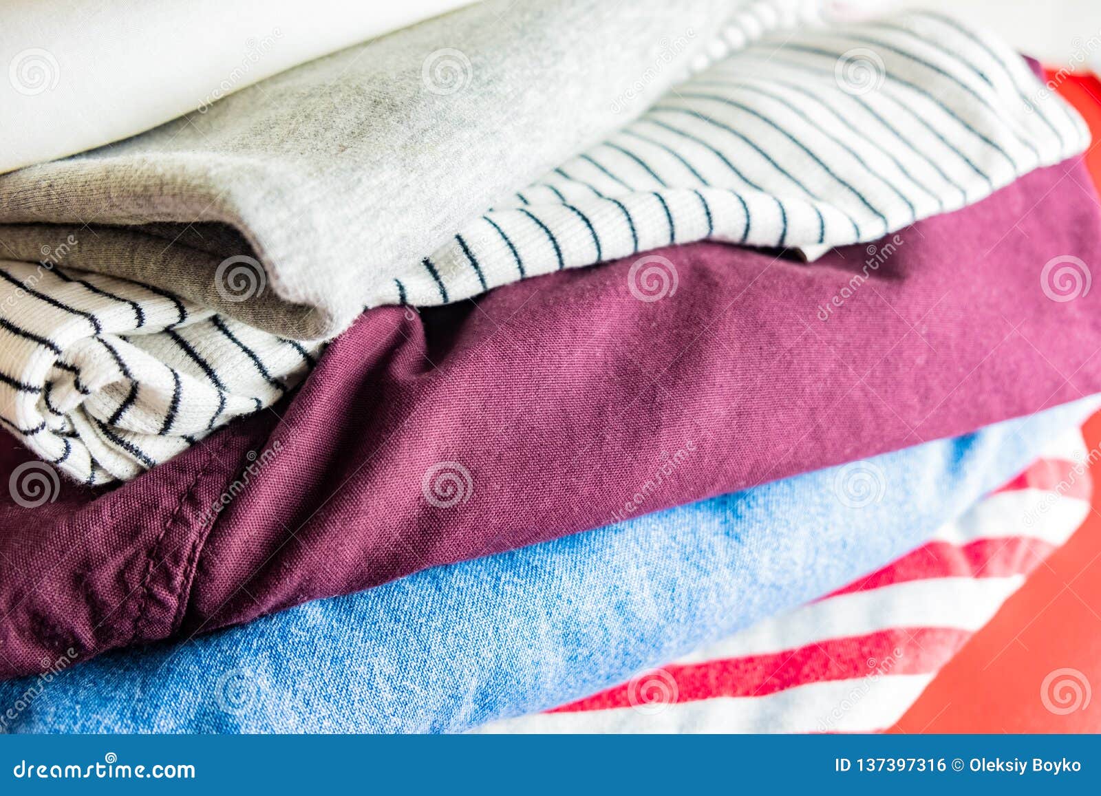 Close-up of Colored Clothes Textures. Stock Photo - Image of sweatshirt ...