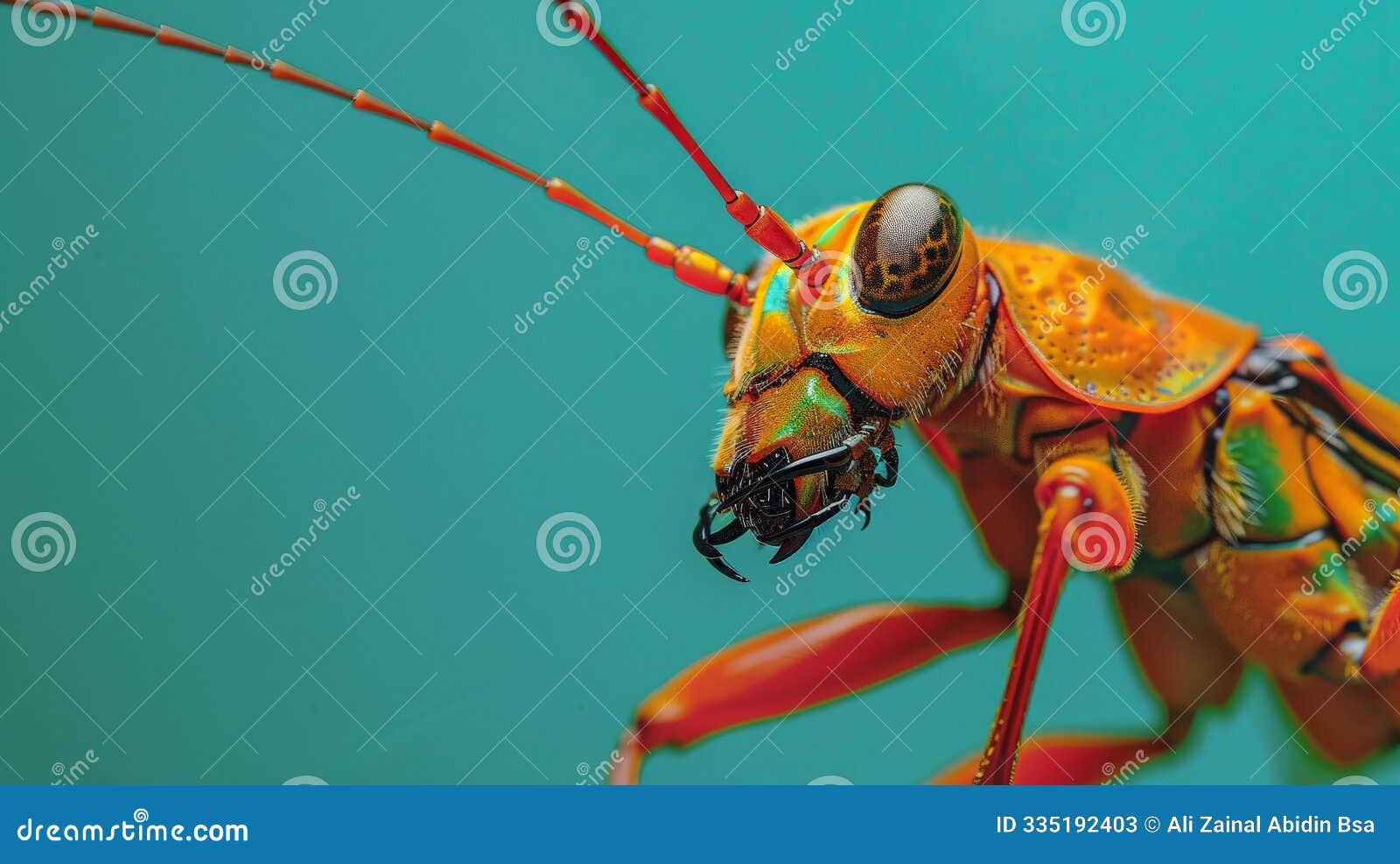 close up of a colorful beetle.nature's palette