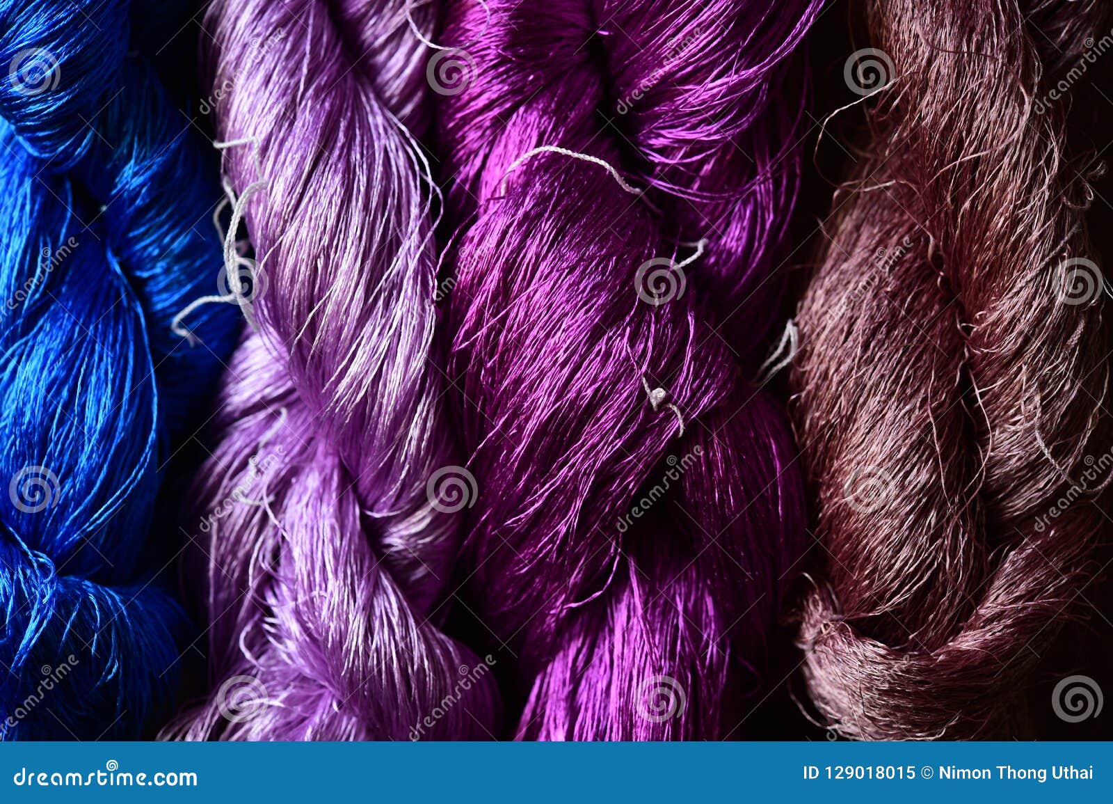 Close Up of Colorful Cotton Threads Stock Image Image of blue, beauty