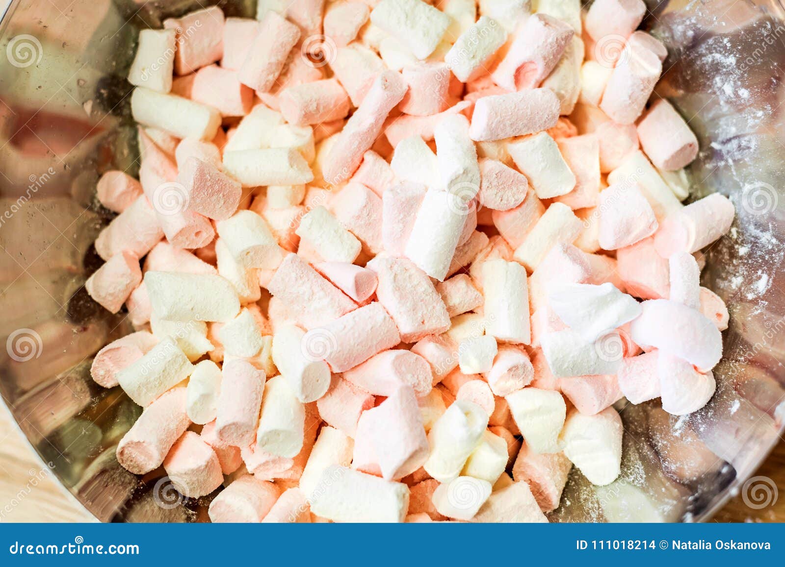 Colorful Marshmallows Close Up in a Bowl Stock Photo Image of