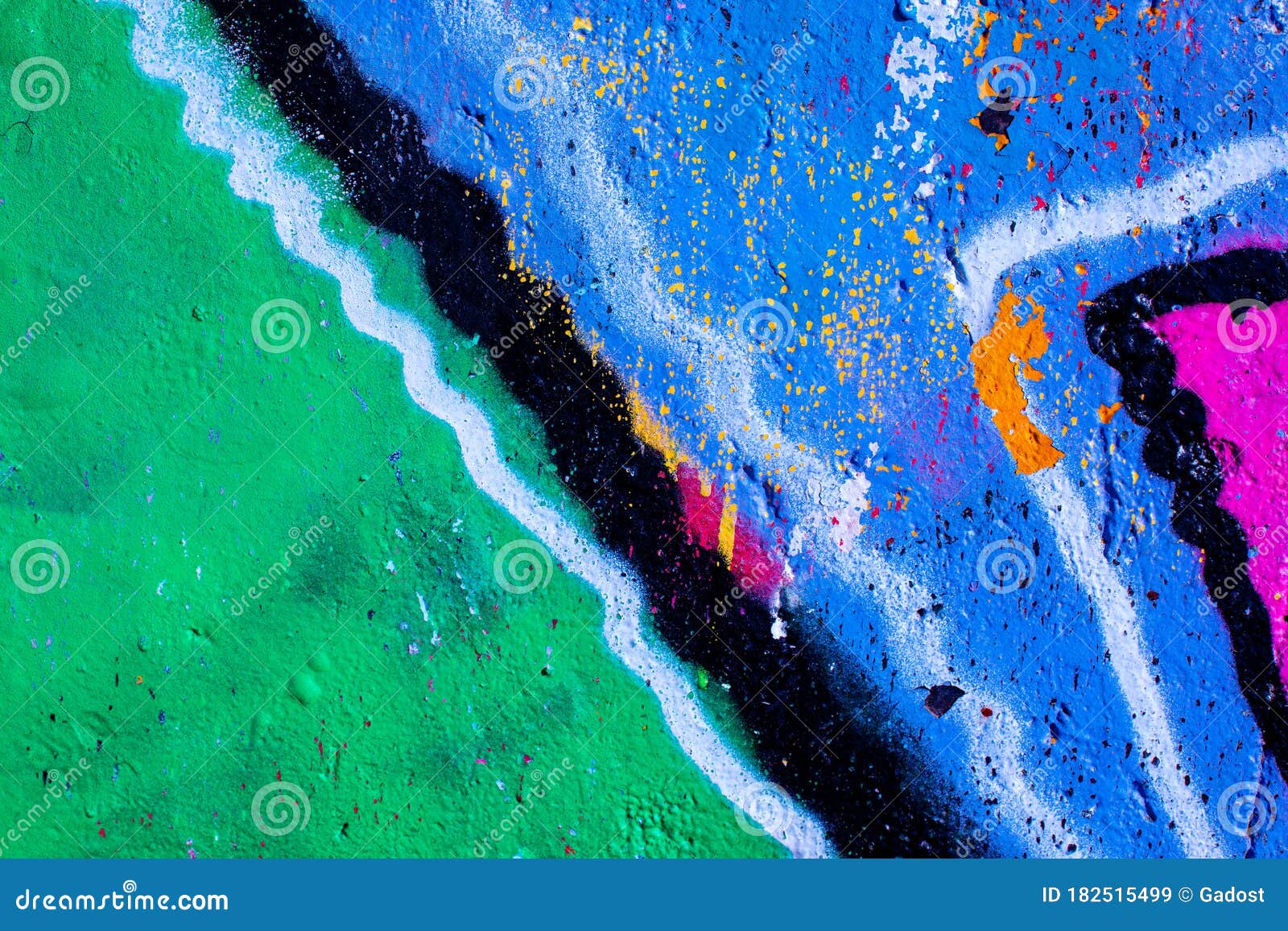 Close Up of Colorful Urban Wall Texture Stock Image - Image of bright ...