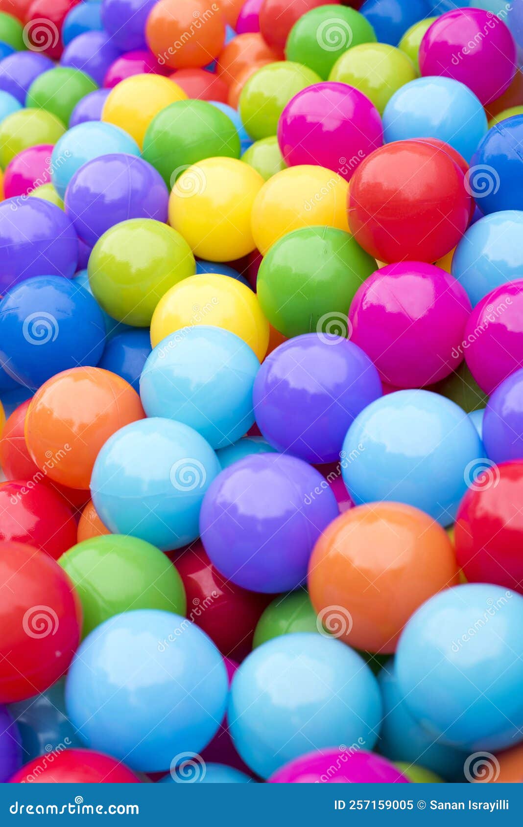 Close Up of Colourful Plastic Balls in a Ball Pit Stock Image Image