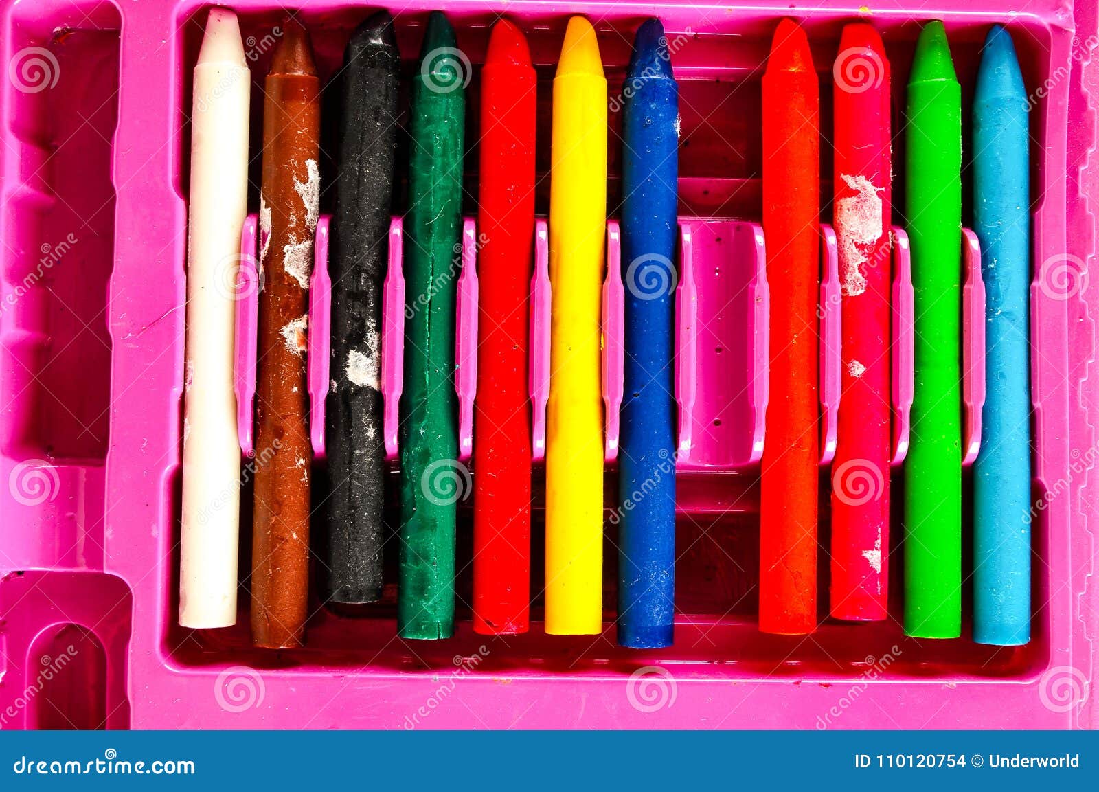 close-up of colred markers