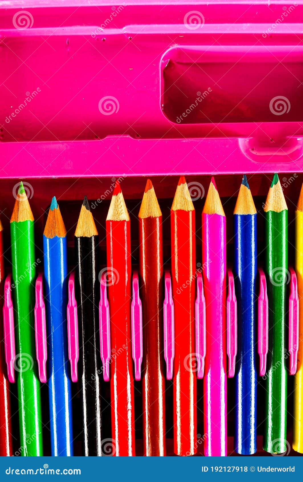 close-up of colred markers