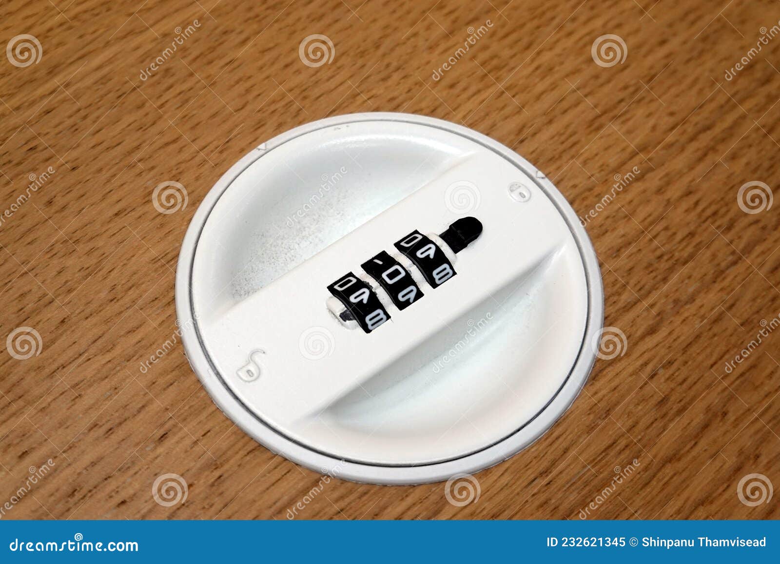 Closeup of a Combination Dial on a File Combination Lock on