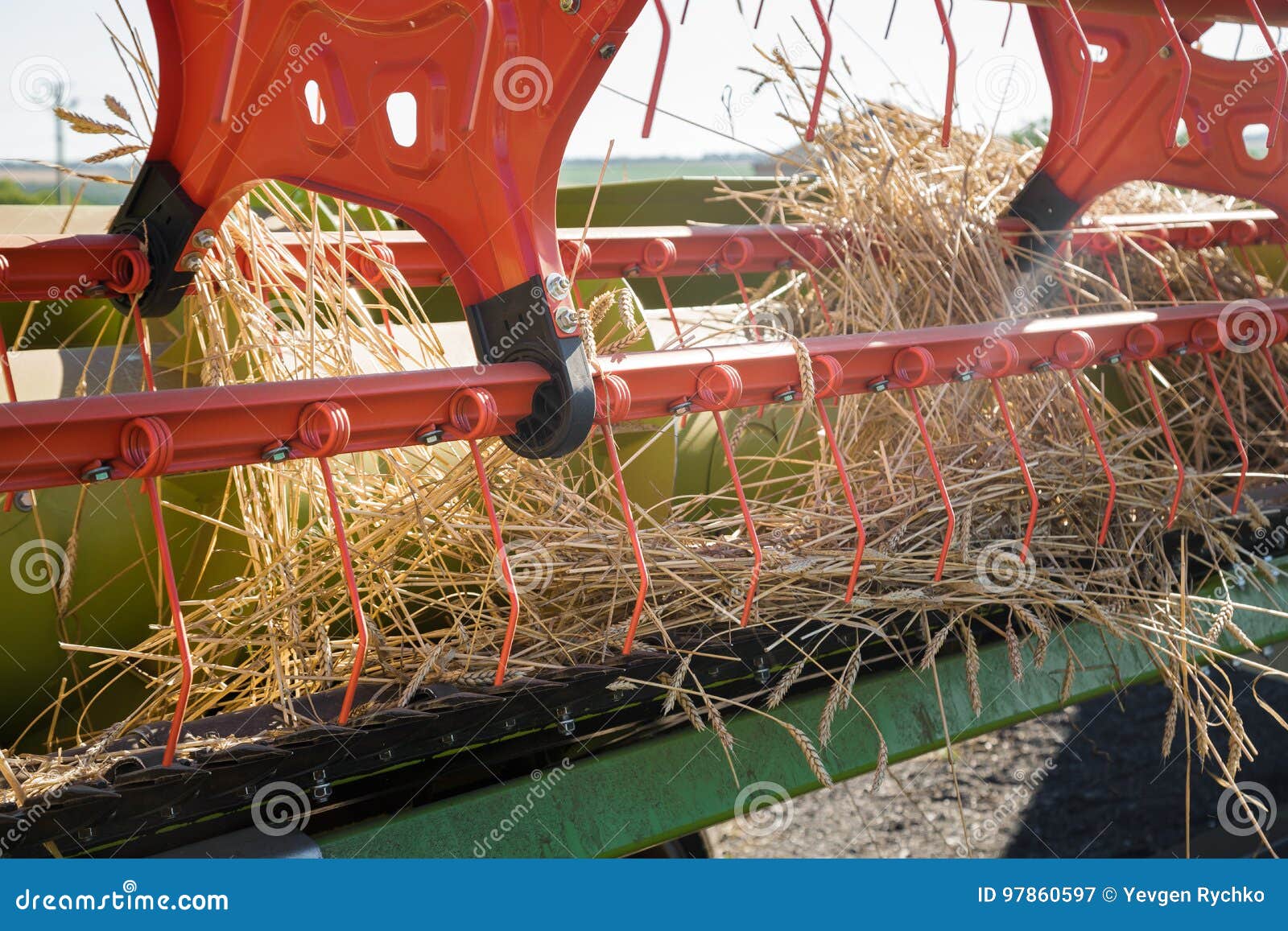 Close Up of Combine Harvester Header Stock Image Image of claws