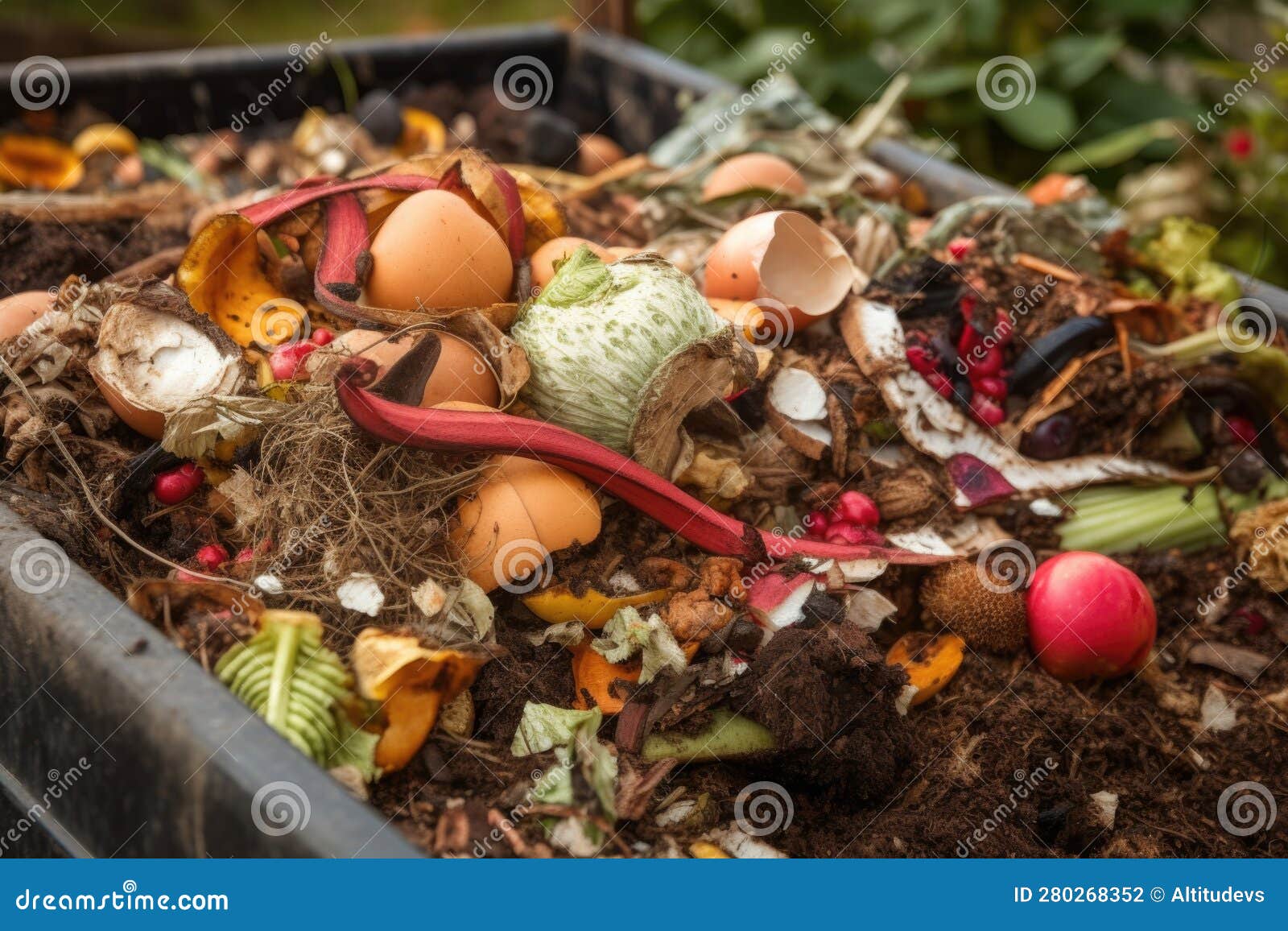 Close Up Of Composting Bin With Rich And Nutrient Rich Soil Visible Close Up Of Composting Bin With Rich And Nutrient Rich Soil Visible