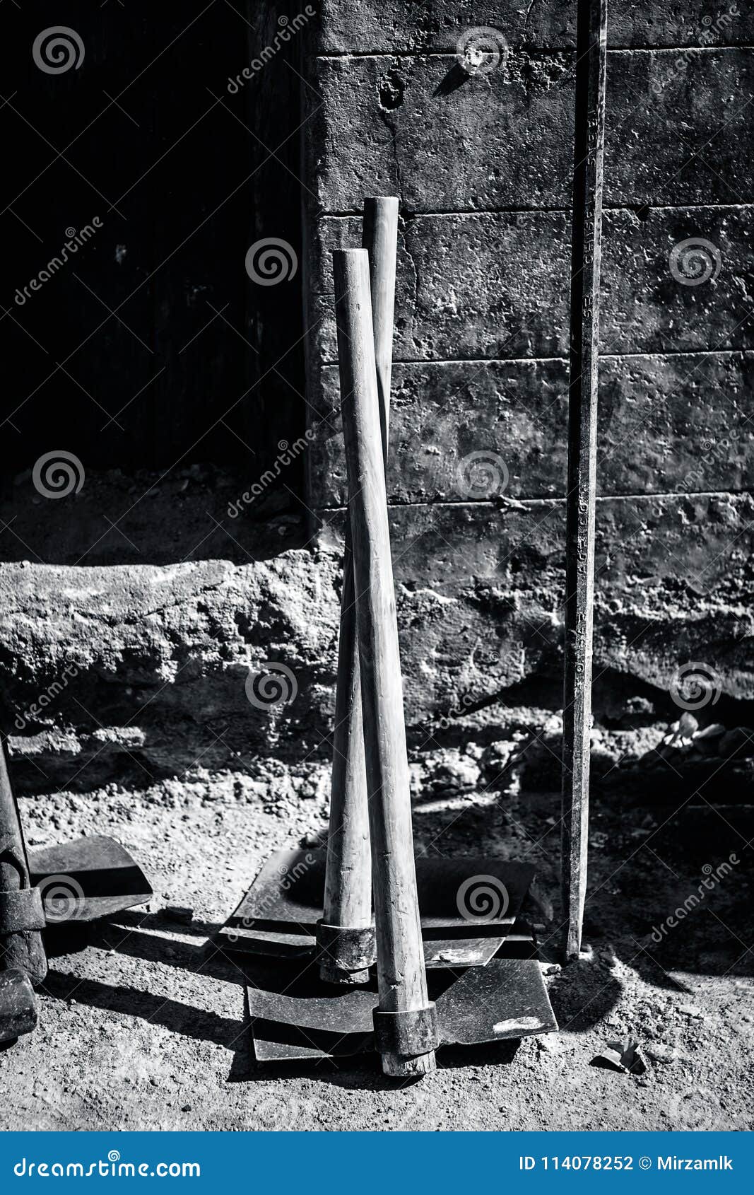 Hammers and Equipments at the Construction Site. Stock Photo Image of