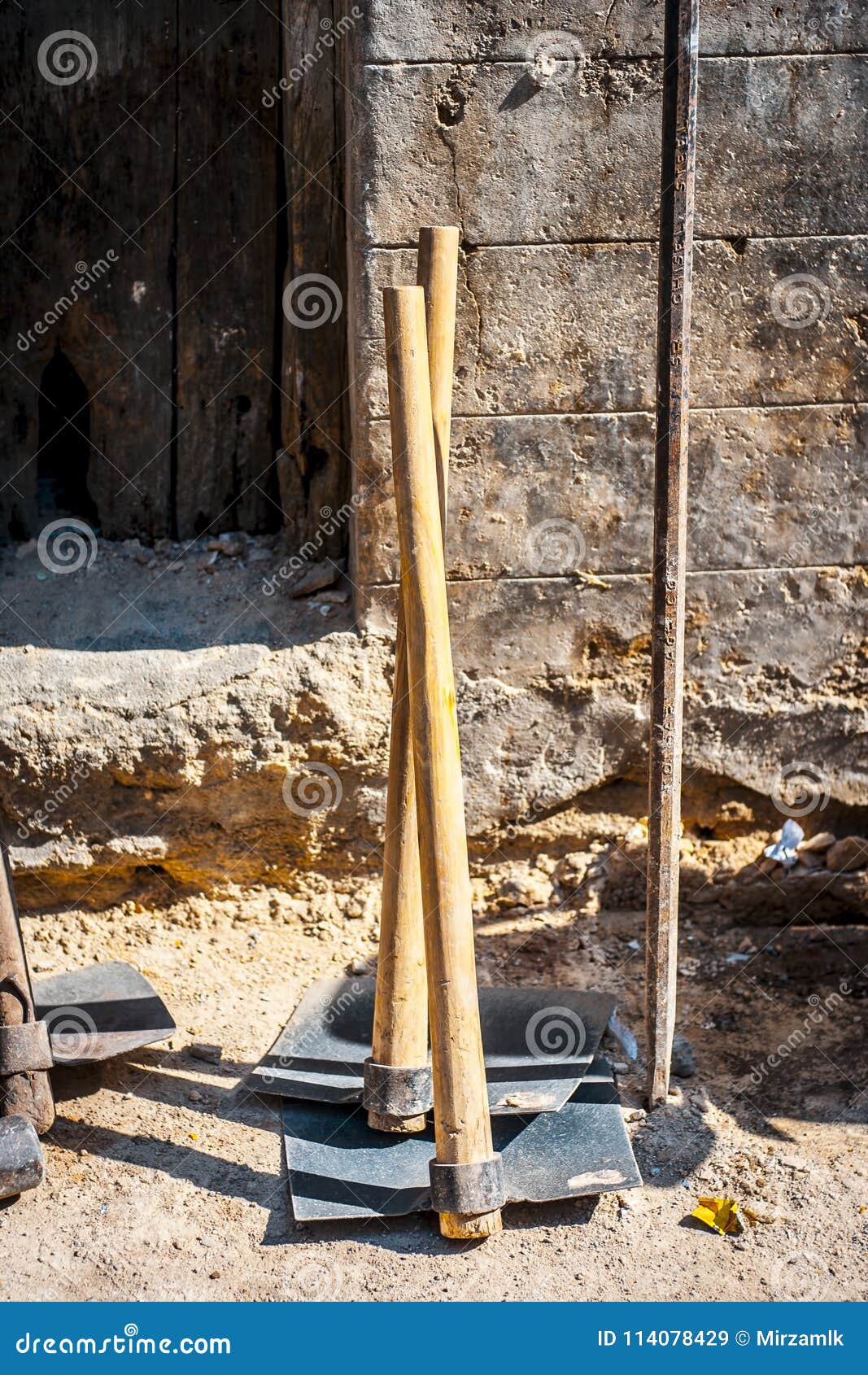 Hammers and Equipments at the Construction Site. Stock Image Image of