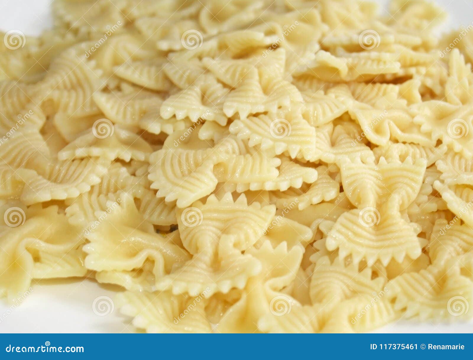 Close Up of Cooked Bowtie Pasta Stock Image Image of carbohydrates