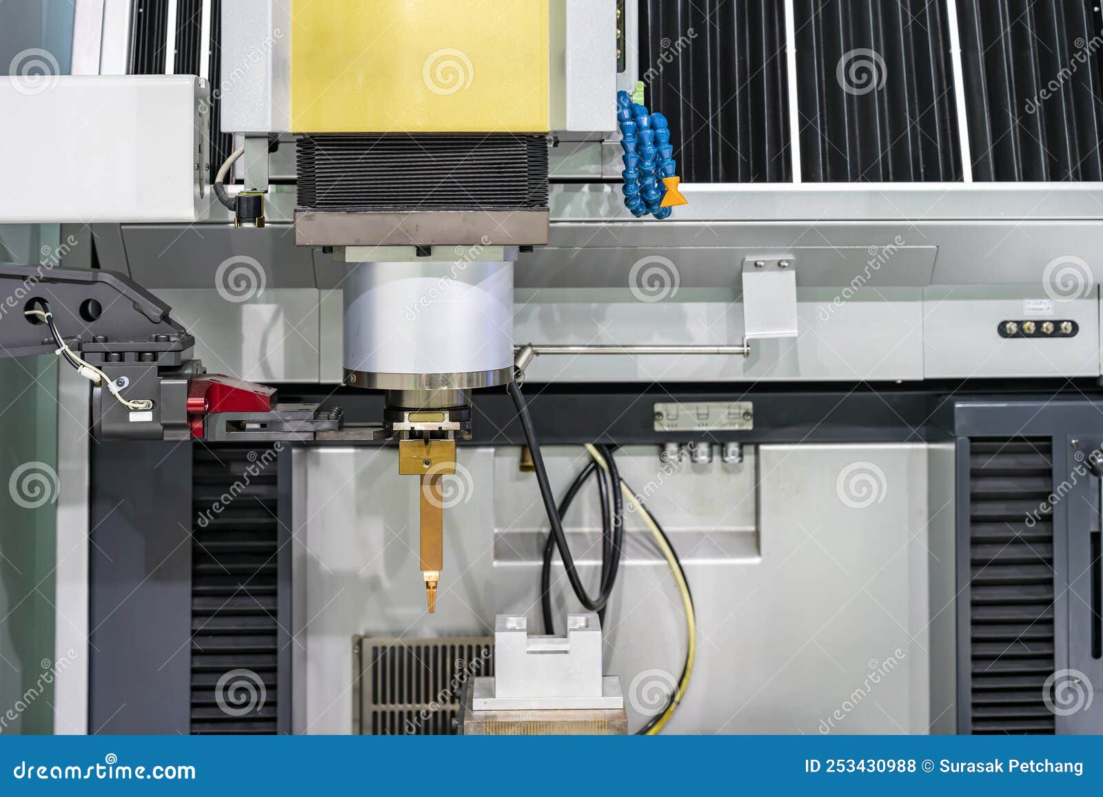Close Up Copper Electrode during Setup on Automatic Electrical