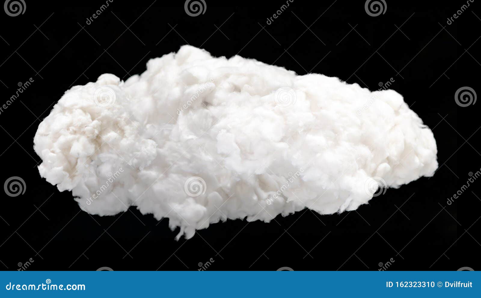 Close Up Cotton Wool Cloud Isolated on Black Background. Clouds Made of ...