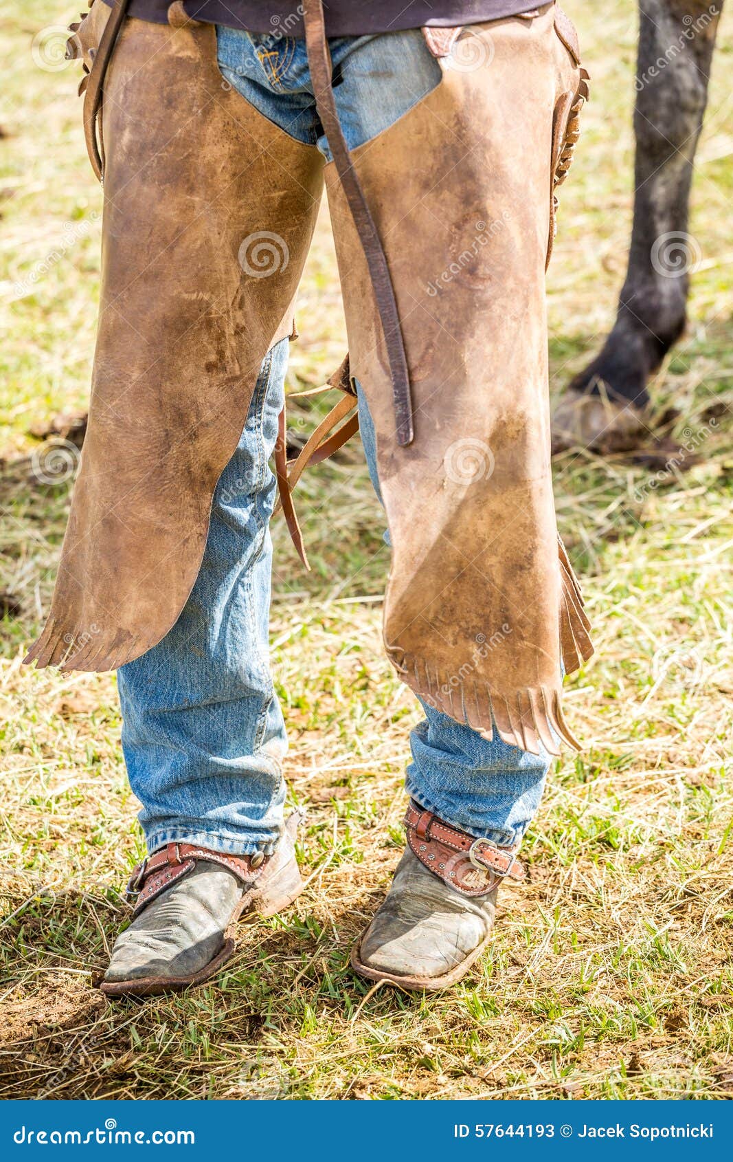 Close up of cowboy s chaps stock image. Image of close 57644193