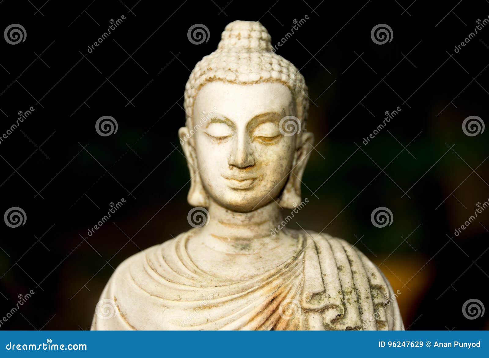 Close Up Cream White Head Buddha Statue in Thailand Stock Image Image