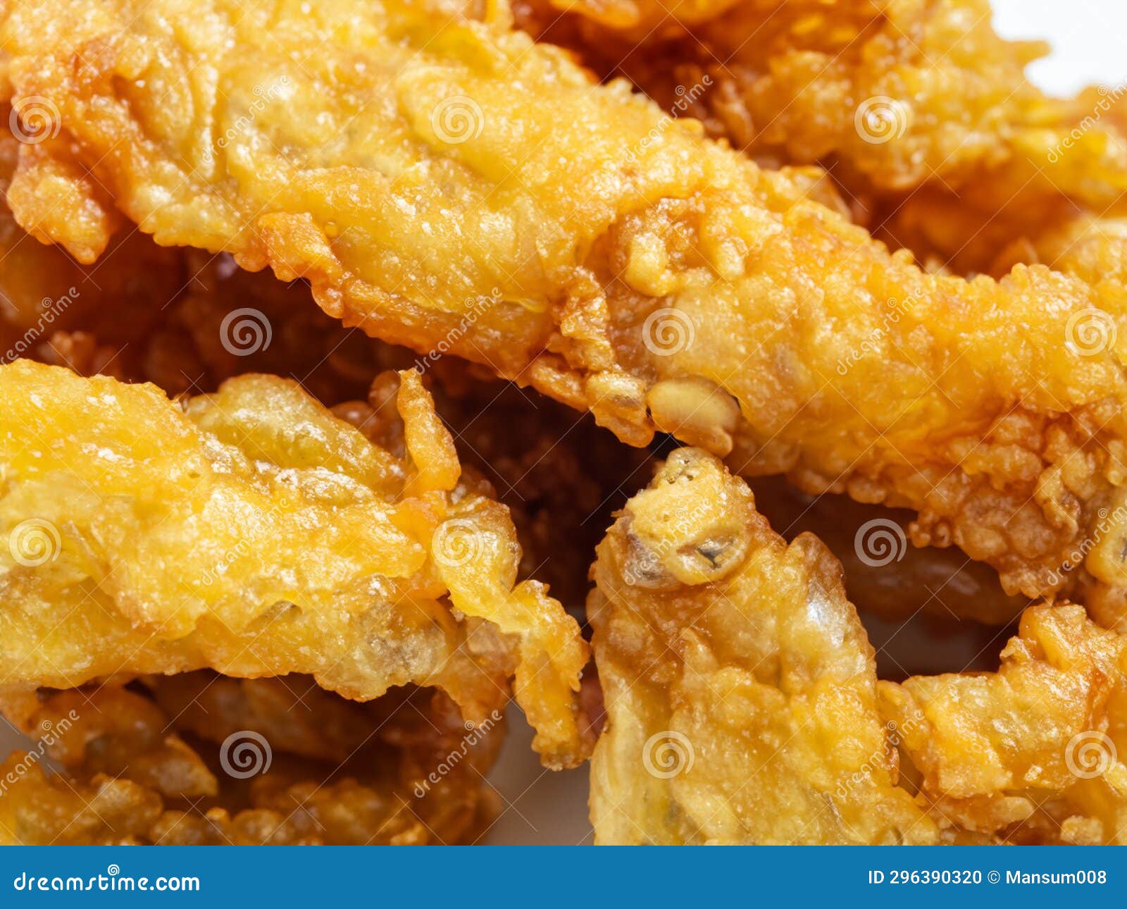 Crispy Fried Chicken Skins stock photo. Image of texture 296390320