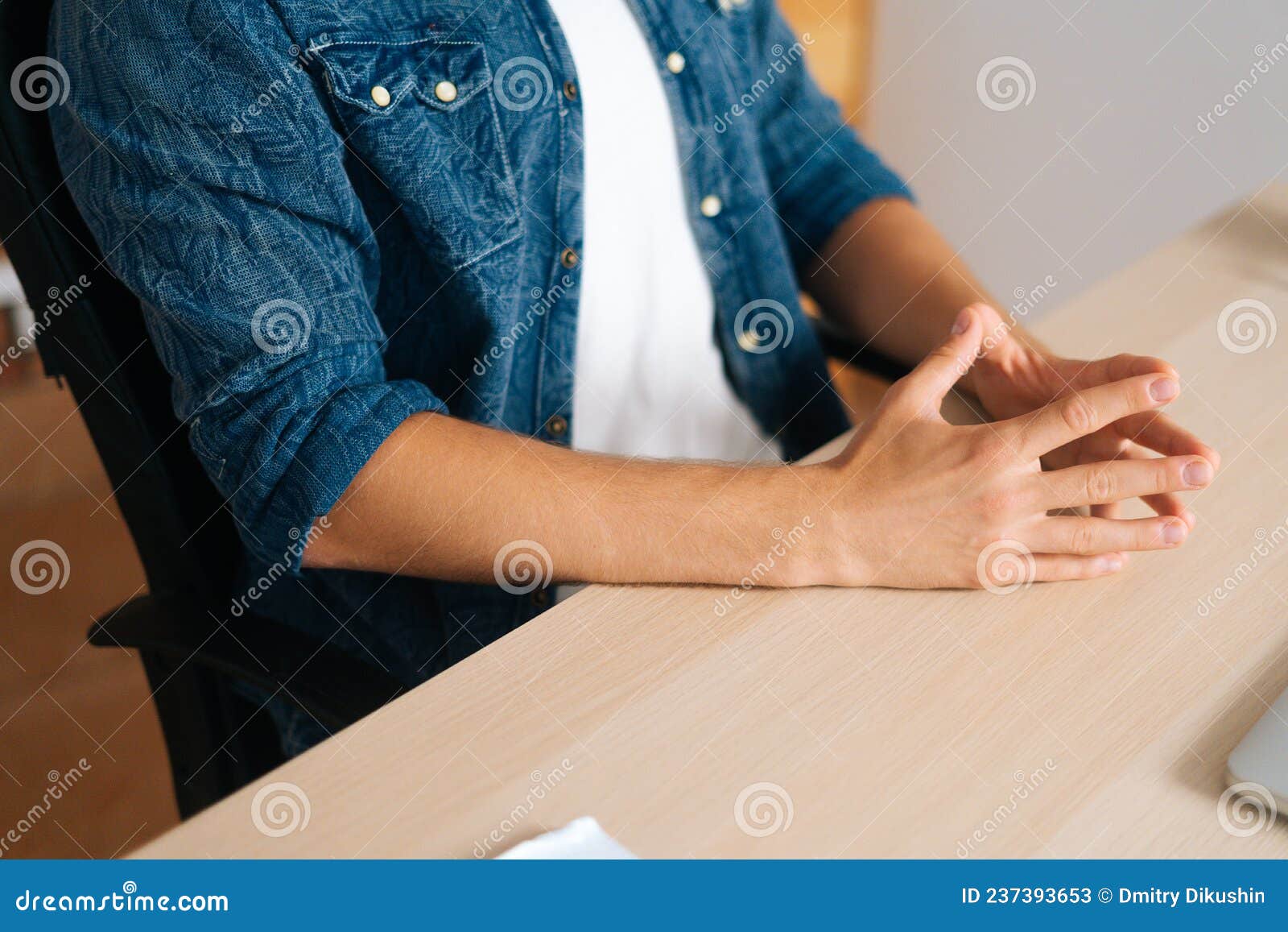 Close-up Cropped Shot Hands of Unrecognizable Nervous Business Man Sitting  in Closed Posture, Tension or Nervous Stock Image - Image of manager,  businessperson: 237393653