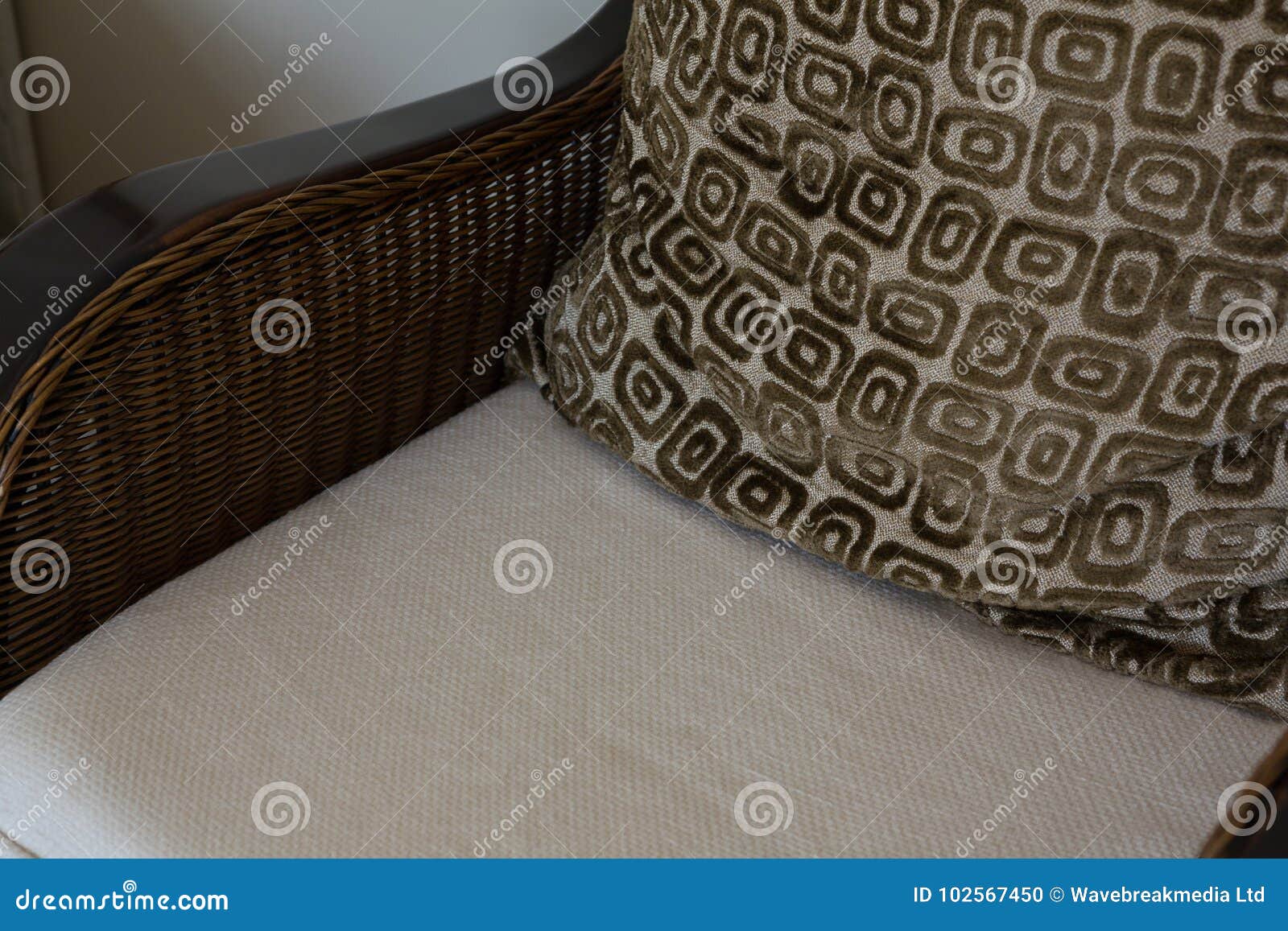 Cushion on arms chair stock photo. Image of home, luxury 102567450