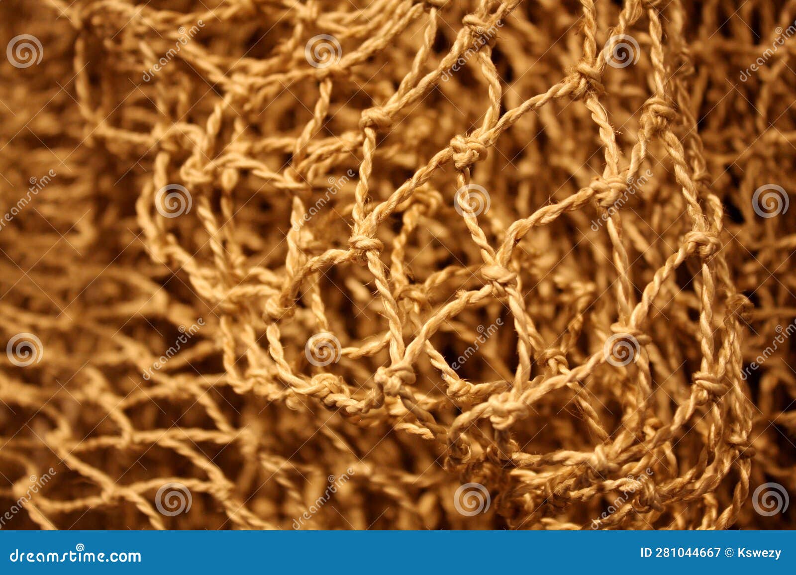 Close Up Detail of Knotted Rope Netting Stock Image - Image of