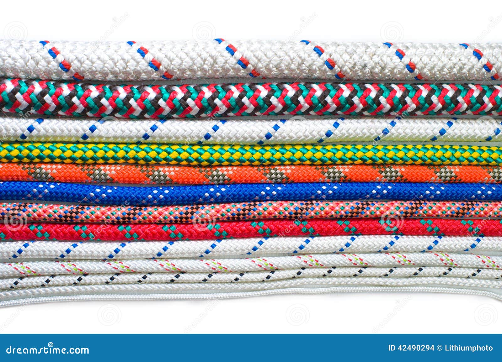 Close Up of Different Types of Ropes and Cords Stock Photo - Image of rock,  climb: 42490294