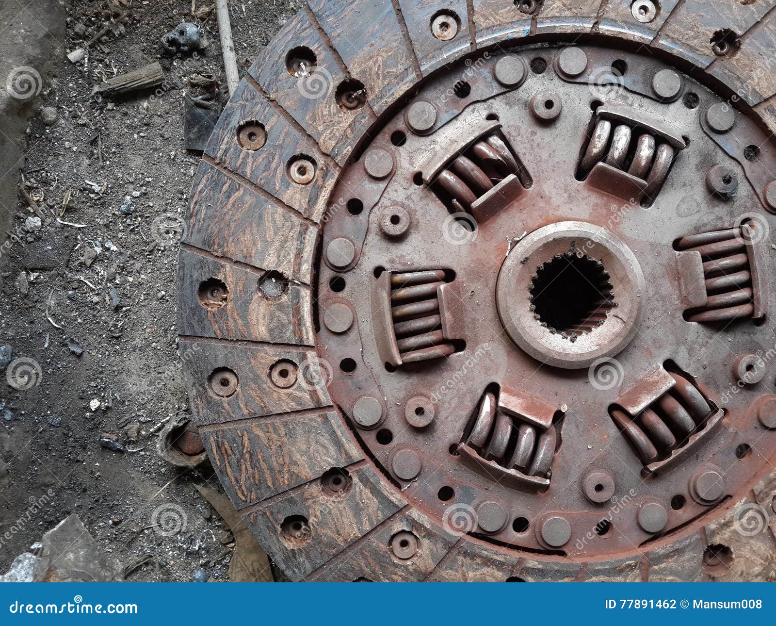 Close up dirty Clutch stock photo. Image of grunge, equipment 77891462