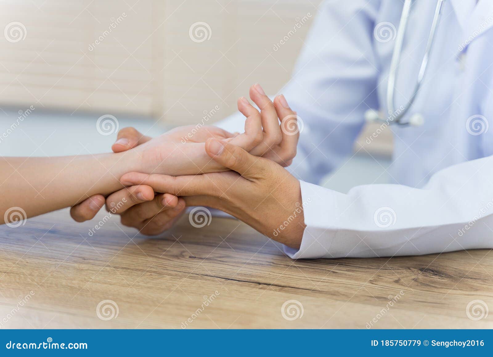 Close Up of a Doctor Holding the Patient Hands Doing Basic Medical