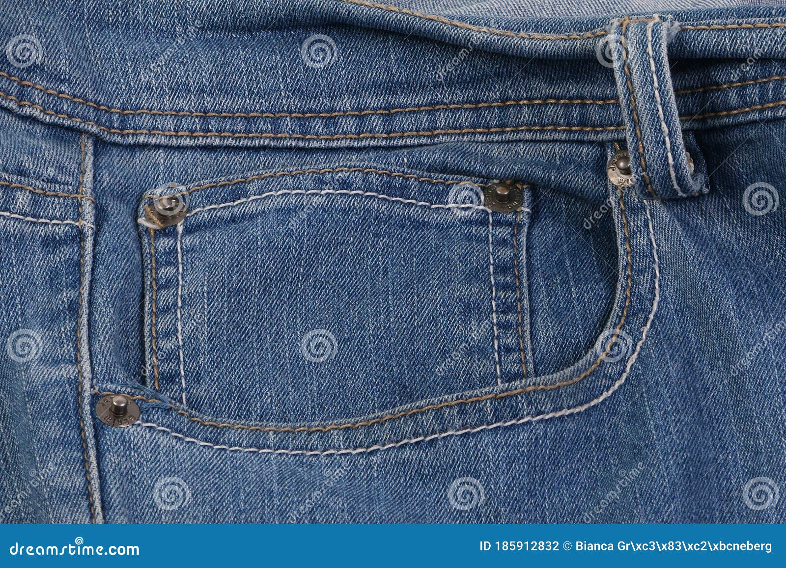 Close-up of a Double Pocket of a Jeans Pant Stock Photo - Image of ...