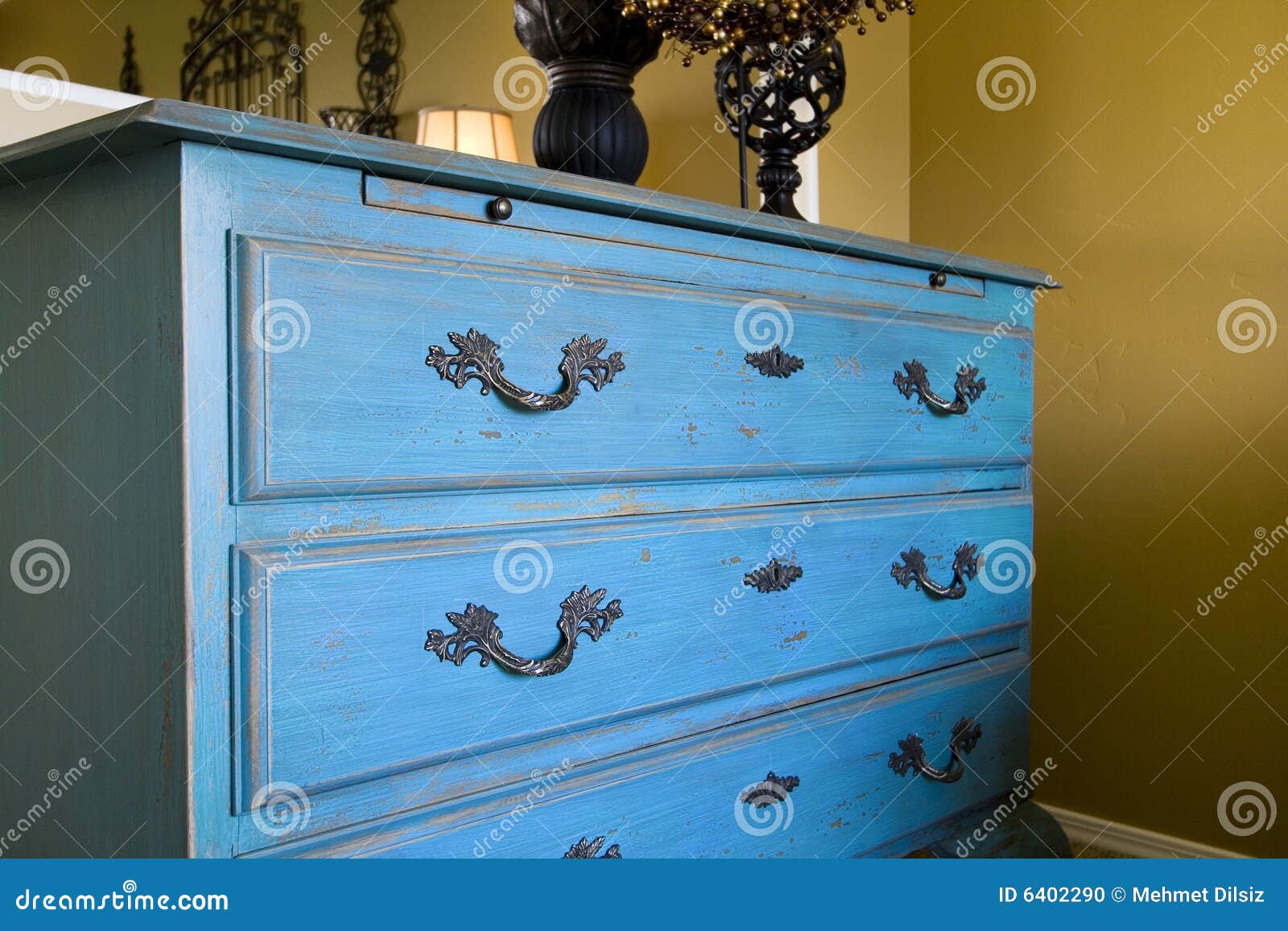 close up on the drawers of a dresser