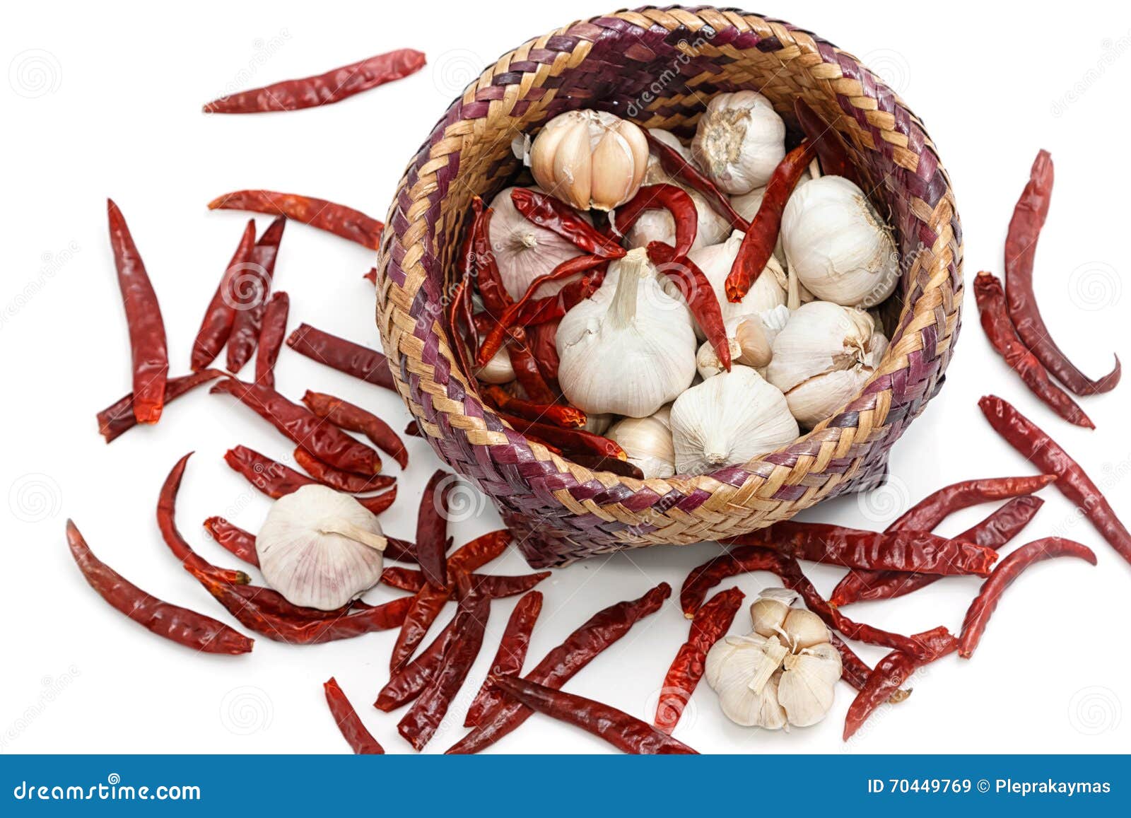 Close Up Dried Chili and Garlic Stock Image Image of degidrated