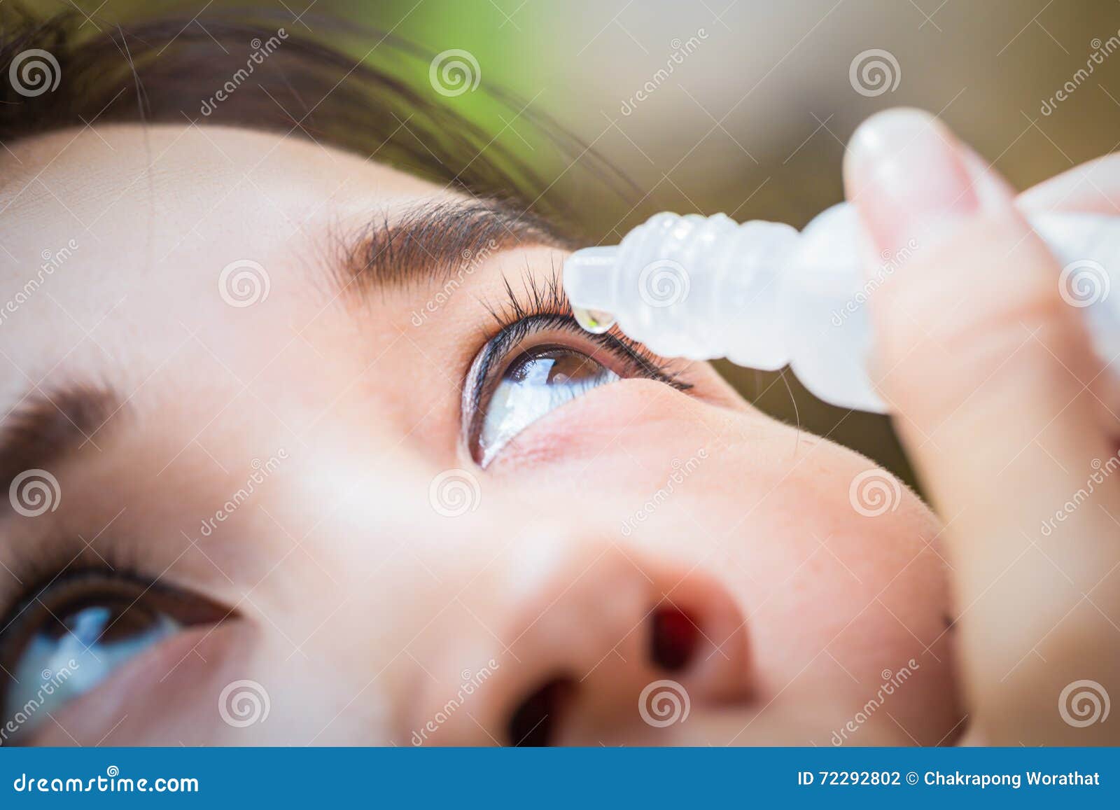 Close Up Drips into Eye Cataract Medication. Stock Photo Image of