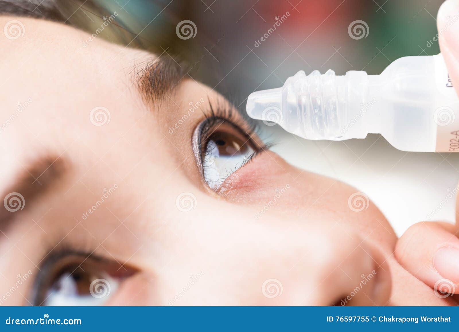 Close Up Drips into Eye Cataract Medication. Stock Image Image of