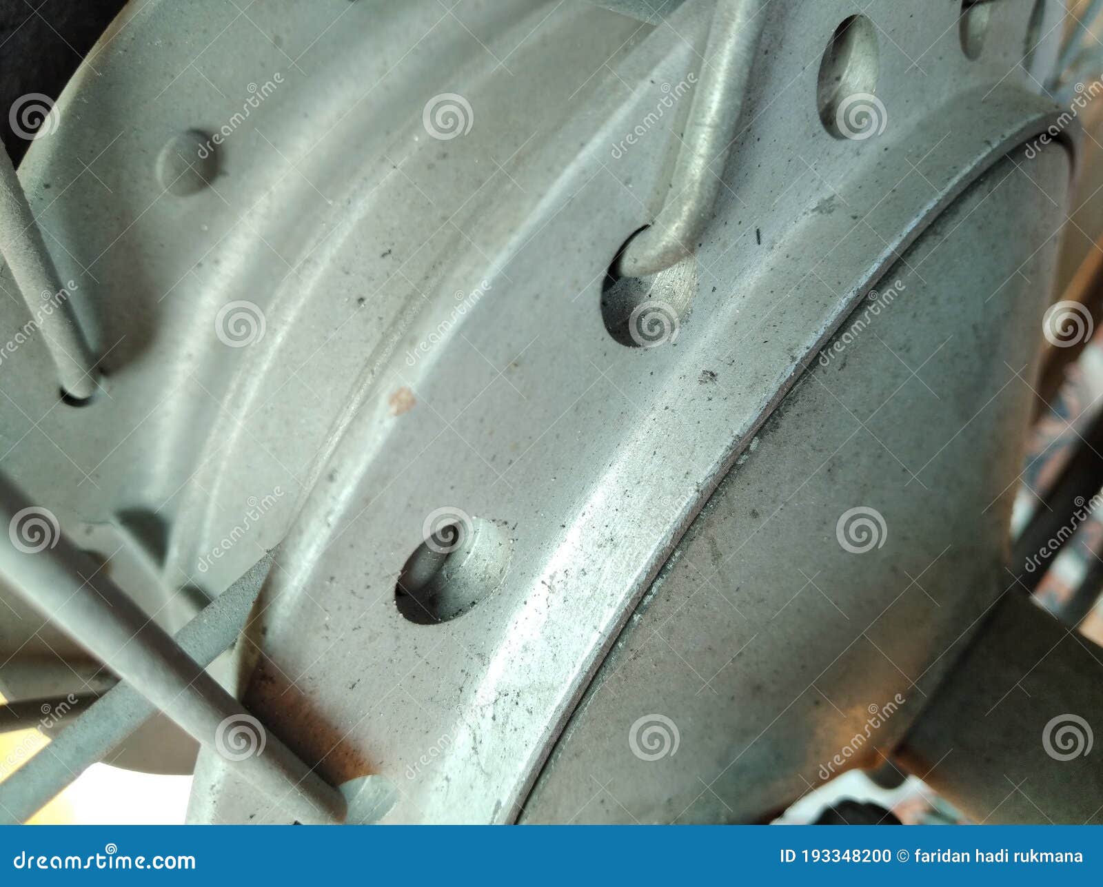 Close Up of Drum Brake Motorcycle Stock Photo Image of nutcase