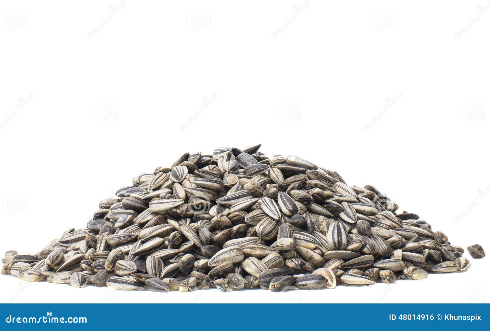 Close Up Dry Sunflowers Seed White Background Stacking Stock Photo