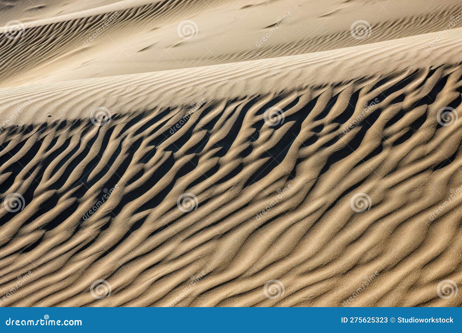close-up of dunes, with the patterns and textures visible