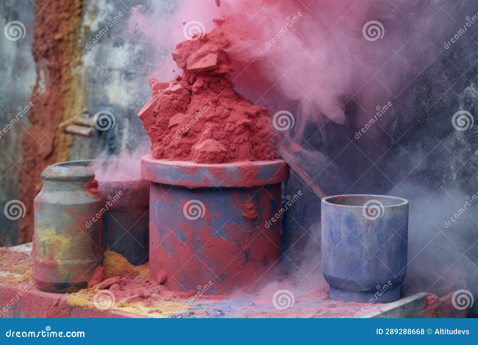 Closeup of Dye Extraction Process in a Mortar Stock Photo Image of