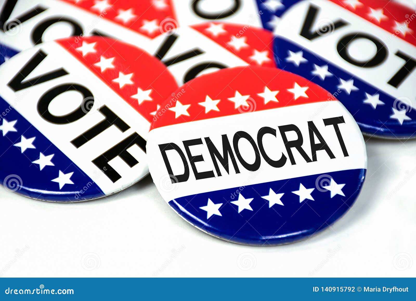 Democratic Party Election Button Editorial Photography - Image of ...