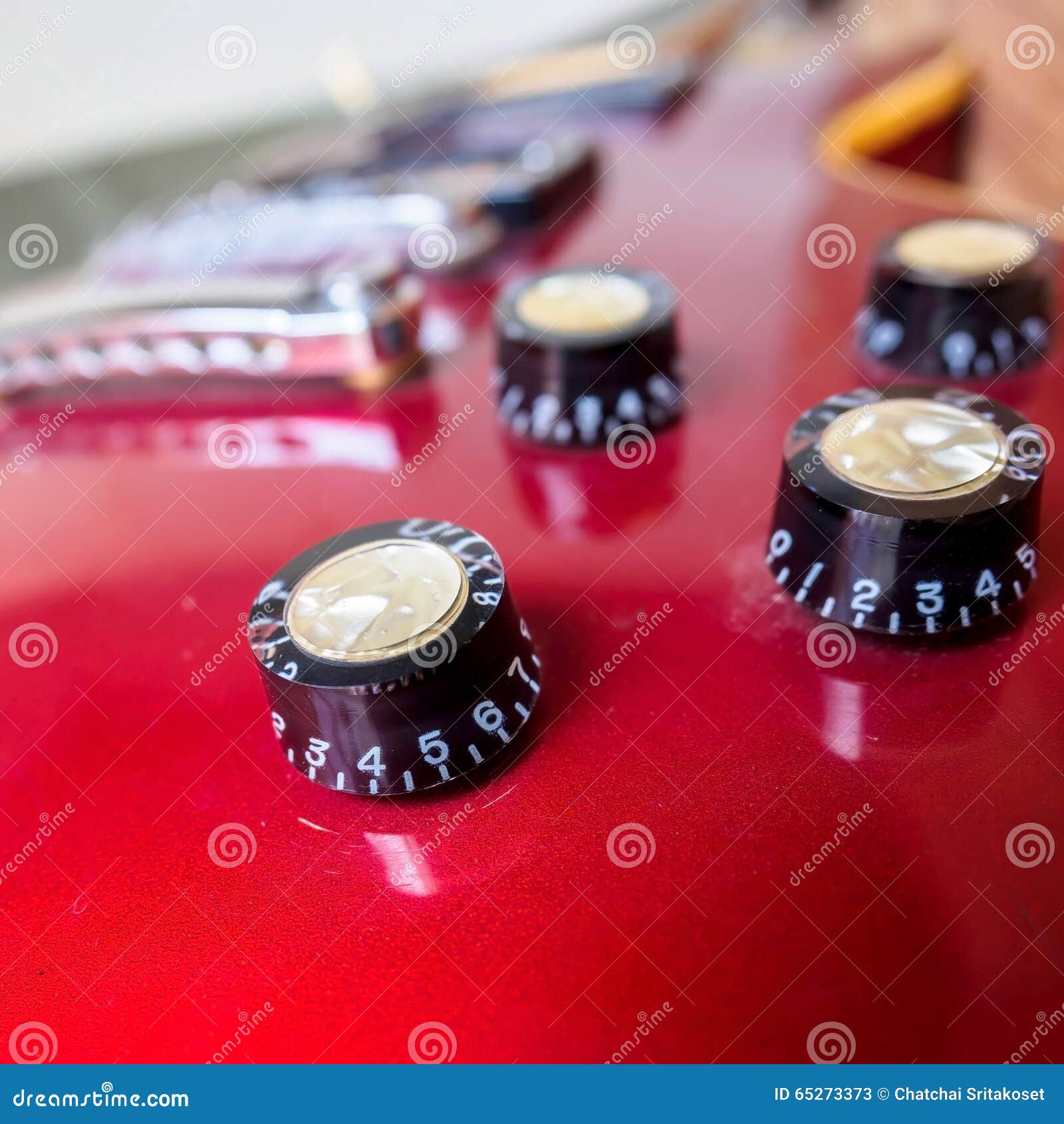 Close Up of Electric Guitar Volume Knob Stock Image Image of rock