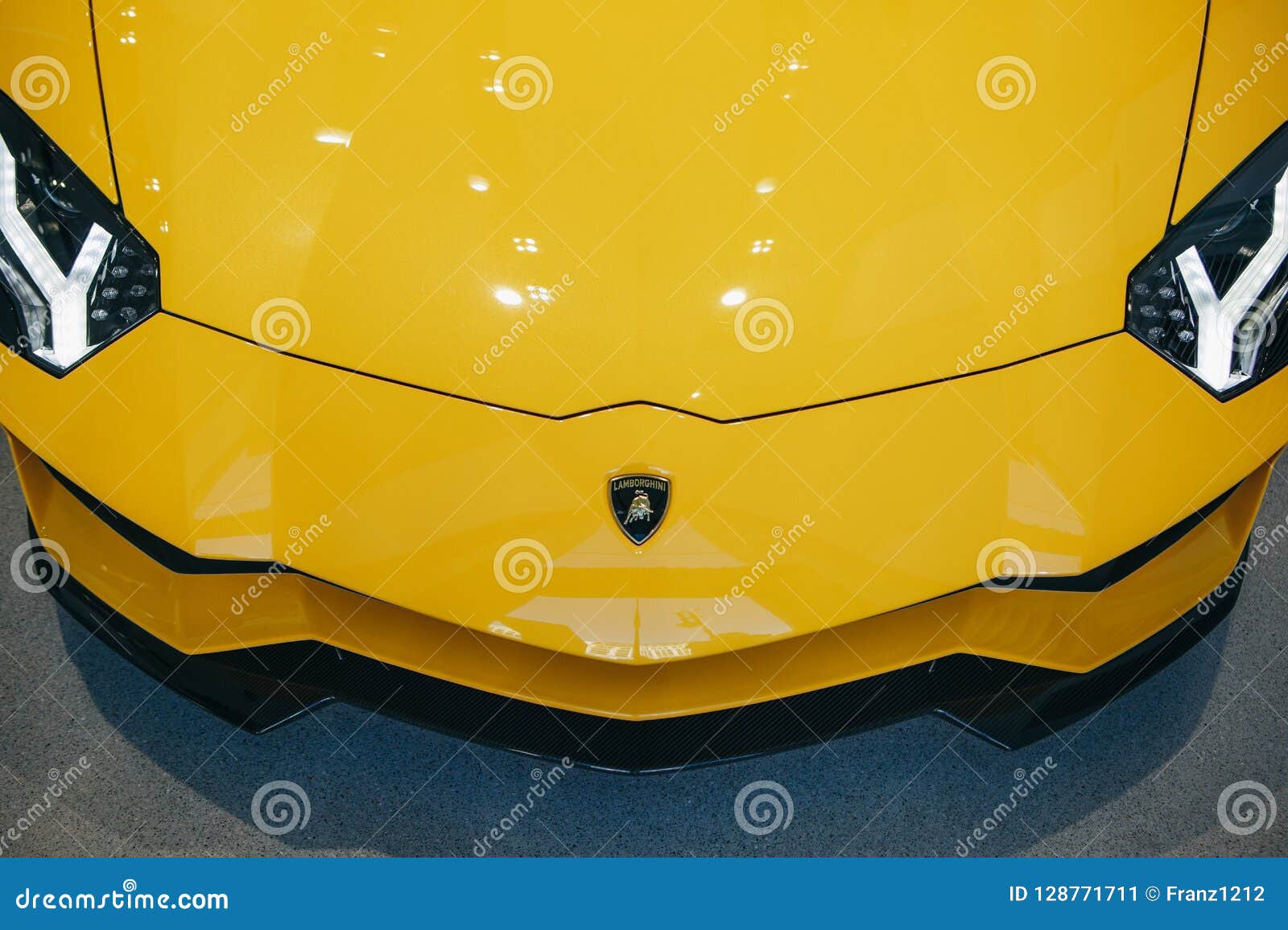 Close-up of the Emblem of Lamborghini Aventador Editorial Photo - Image