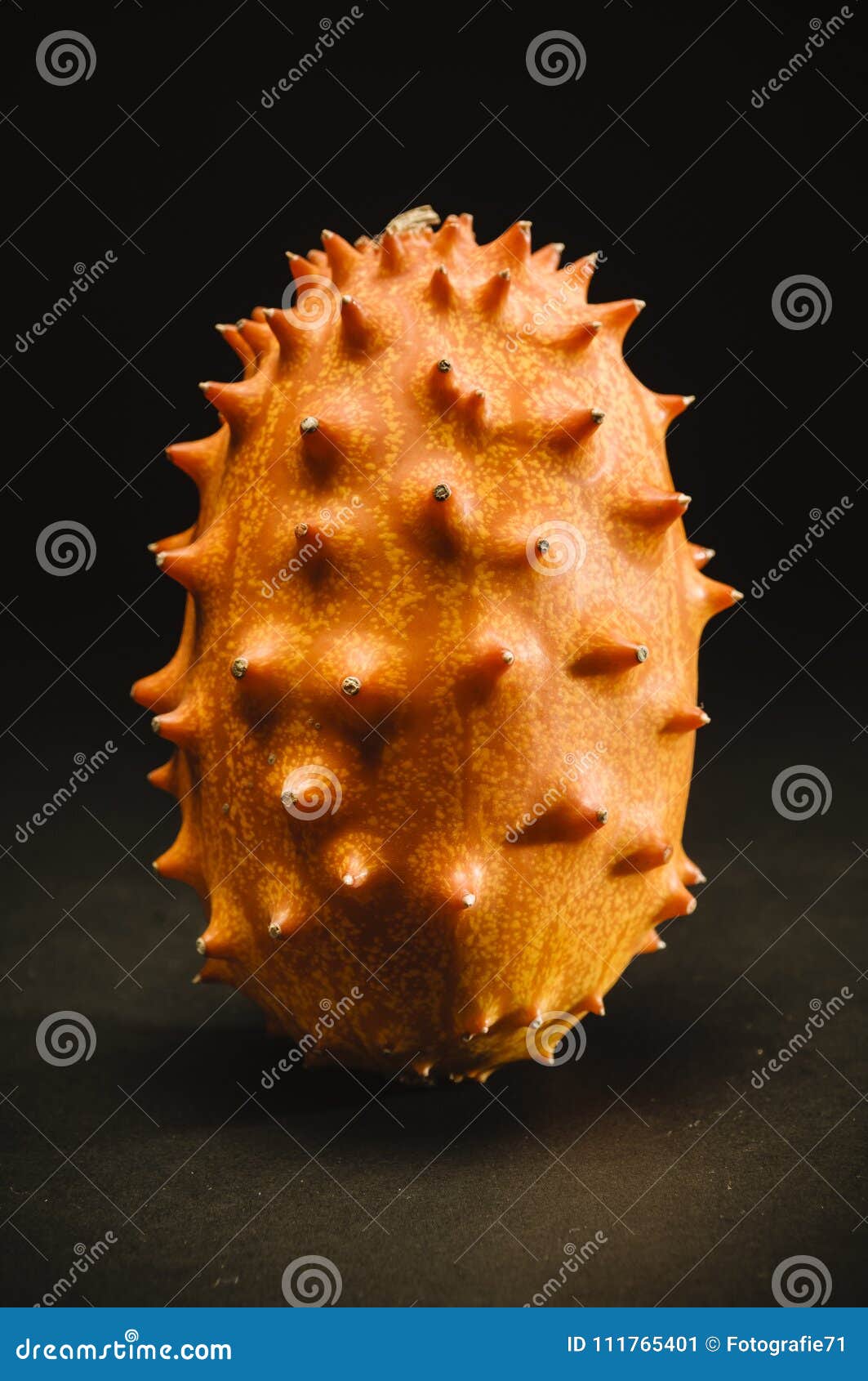 Kiwano Fruit in Dramatic Light Stock Image Image of horn, black