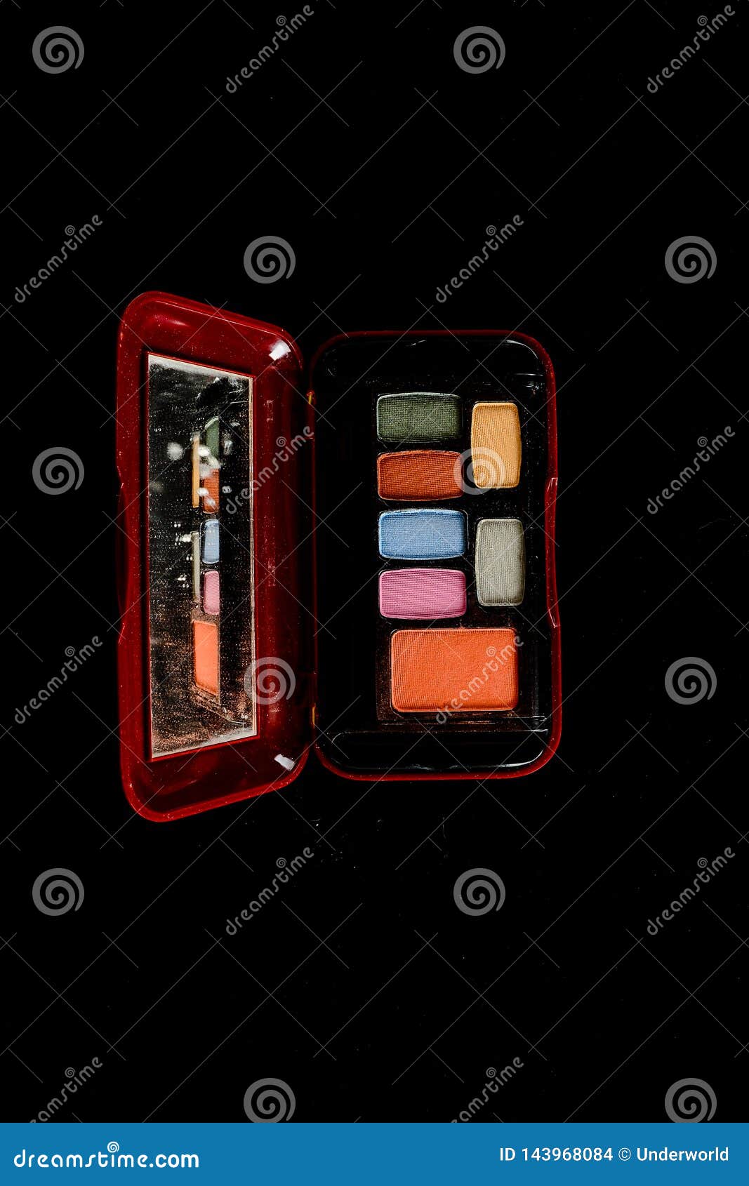 Closeup of eyeshadow box stock photo. Image of vintage 143968084