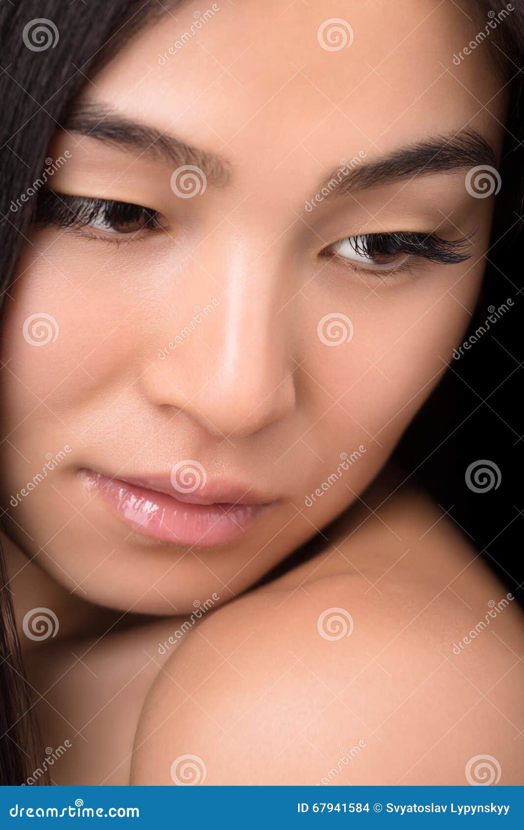 Close-up of Face of Asian Lady Stock Photo - Image of girl, beautiful:  67941584